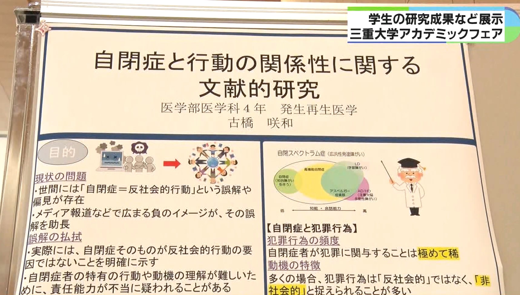 医学部は「自閉症と行動の関係性」　生物資源学部はイセエビ調査　三重大の研究を展示　三重県総合博物館MieMu